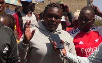Street food hawkers at Makutano market protest against relocation by the county government