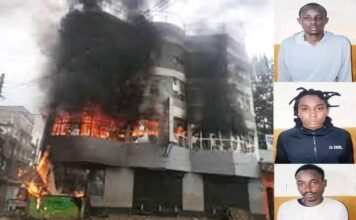 Police arrest three suspects over the arson attack on Maguna supermarket in Meru