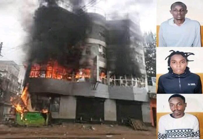 Police arrest three suspects over the arson attack on Maguna supermarket in Meru