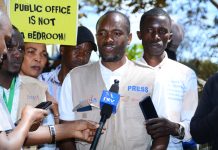Meru Journalists protest after aK24 reporter was assaulted by a County CECM