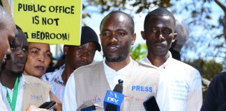 Meru Journalists protest after aK24 reporter was assaulted by a County CECM